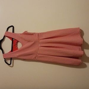 She&Sky  red and white striped fit and flare dress  size 4